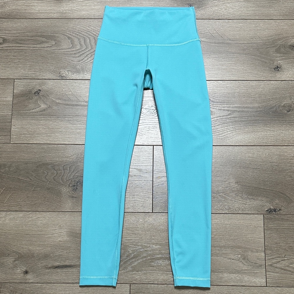 Lululemon Wunder Train High-Rise Tight Crop Blue Leggings Size 4